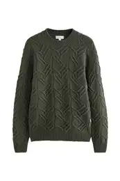 Rundhalspullover Regular Fit Signature Zopfmusterpullover (1-tlg)