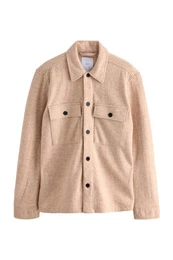 Hemdjacke Strukturierte Boucl-Hemdjacke mit Wollanteil (1-St)