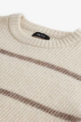 Next Rundhalspullover Regular Fit Braun/Beige