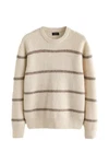 Next Rundhalspullover Regular Fit Braun/Beige