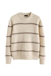 Next Rundhalspullover Regular Fit Braun/Beige