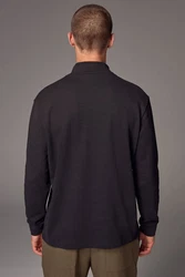 Next Langarmshirt mit Rollkragen Schwarz/Dunkelgrau