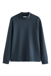 Next Langarmshirt mit Rollkragen Dunkelblau/Grau/Blau