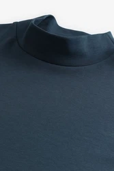 Next Langarmshirt mit Rollkragen Dunkelblau/Grau/Blau