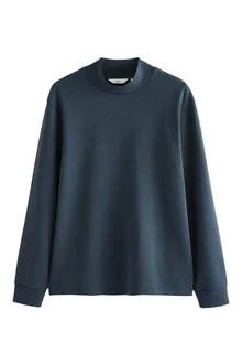 Next Langarmshirt mit Rollkragen Dunkelblau/Grau/Blau Next Langarmshirt mit Rollkragen Dunkelblau/Grau/Blau