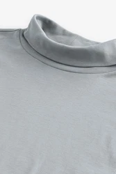 Next Langarmshirt Essential T-Shirt mit Rollkragen Grau/Hellgrau