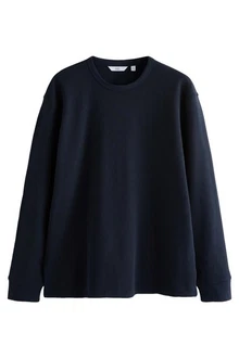 Next Langarmshirt mit Waffelstruktur Dunkelblau Next Langarmshirt mit Waffelstruktur Dunkelblau