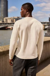 Next Langarmshirt mit Waffelstruktur Khaki/Beige/Orange/Weiß/Gelb