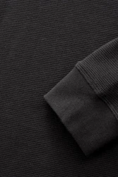 Next Langarmshirt mit Waffelstruktur Schwarz/Dunkelgrau