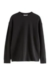 Next Langarmshirt mit Waffelstruktur Schwarz/Dunkelgrau