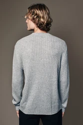 Next Rundhalspullover Regular Fit Premium Grau/Hellgrau/Silber