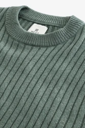 Next Rundhalspullover Regular Fit Premium Grün/Hellgrün/Hellblau/Dunkelgrün