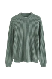 Rundhalspullover Regular Fit Premium Rundhalspulli, Lambswool-Mix (1-tlg)