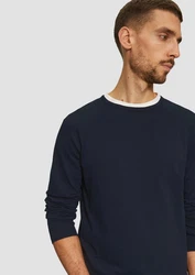 s.Oliver Strickpullover mit Raglanärmeln Dunkelblau