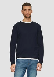 s.Oliver Strickpullover mit Raglanärmeln Dunkelblau