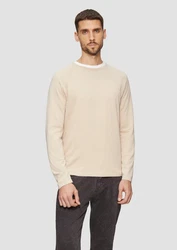 s.Oliver Strickpullover mit Raglanärmeln Beige/Khaki/Weiß