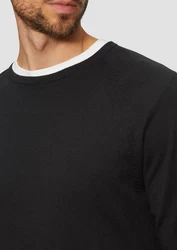 s.Oliver Strickpullover mit Raglanärmeln Schwarz