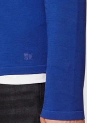 s.Oliver Strickpullover mit Raglanärmeln Blau/Hellblau