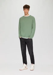 s.Oliver Strickpullover mit Raglanärmeln Grün/Hellgrün