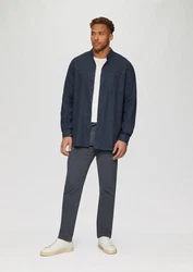 s.Oliver Langarmhemd Regular Fit Dunkelblau/Blau/Grau/Hellblau