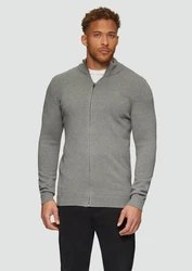 s.Oliver Outdoorjacke Strickjacke mit Stehkragen Hellgrau/Grau/Dunkelgrau
