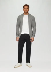 s.Oliver Outdoorjacke Strickjacke mit Stehkragen Hellgrau/Grau/Dunkelgrau