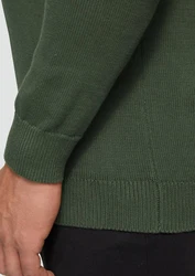 s.Oliver Outdoorjacke Strickjacke mit Stehkragen Dunkelgrün/Grün