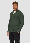 s.Oliver Outdoorjacke Strickjacke mit Stehkragen Dunkelgrün/Grün