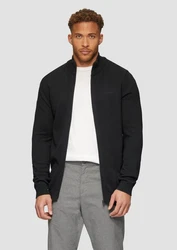 s.Oliver Outdoorjacke Strickjacke mit Stehkragen Schwarz