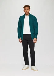 s.Oliver Outdoorjacke Strickjacke mit Stehkragen Türkis/Grün/Dunkelgrün