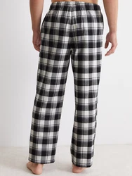 Marc O'Polo Pyjamahose Homey Flanell Dunkelgrau/Weiß/Schwarz/Grau/Braun
