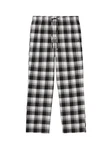Marc O'Polo Pyjamahose Homey Flanell Dunkelgrau/Weiß/Schwarz/Grau/Braun