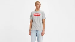 Levi's T-Shirt graumeliert/kirschrot/weiß