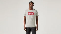 Levi's T-Shirt graumeliert/kirschrot/weiß