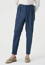 7/8-Strandhose High Waist Accessory Detail Linen Trousers