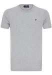 Jacey Quinn Poloshirt T-Shirt Grau/Hellgrau