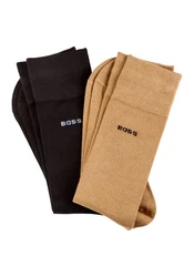 BOSS Businesssocken (Packung, 2-Paar) Beige/Khaki/Braun