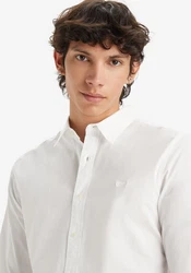 Levi's Jeanshemd BATTERY HM SHIRT SLIM Weiß/Dunkelblau/Creme/Hellblau
