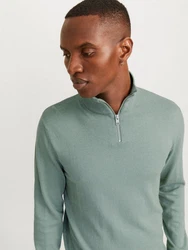 JACK & JONES Pullover 'JJEEmil' Grün/Hellgrün/Hellblau/Türkis