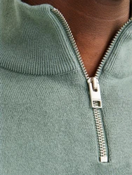 JACK & JONES Pullover 'JJEEmil' Grün/Hellgrün/Hellblau/Türkis