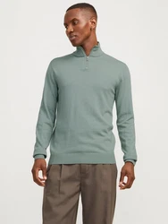 JACK & JONES Pullover 'JJEEmil' Grün/Hellgrün/Hellblau/Türkis