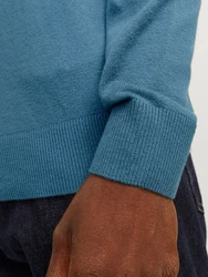 JACK & JONES Pullover 'JJEEmil' Blau/Hellblau/Grau/Türkis