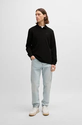 BOSS Poloshirt Petempestolong Schwarz/Braun/Dunkelblau