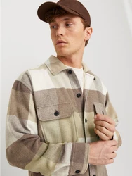 Jack & Jones Langarmshirt Hemd Beige/Creme/Braun/Khaki
