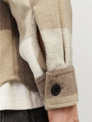 Jack & Jones Langarmshirt Hemd Beige/Creme/Braun/Khaki