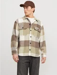 Jack & Jones Langarmshirt Hemd Beige/Creme/Braun/Khaki