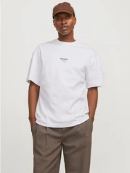 Jack & Jones Rundhalsshirt JJEURBAN EDGE STUDIO TEE SS O-NECK Weiß/Grau/Beige
