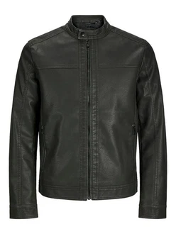 Jack & Jones Jacke JJEWarner (1-St) Dunkelgrün/Dunkelgrau
