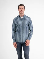 LERROS Karohemd mit Button-down-Kragen Blau/Dunkelblau/Hellblau