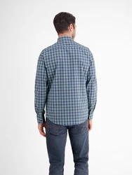 LERROS Karohemd mit Button-down-Kragen Blau/Dunkelblau/Hellblau
